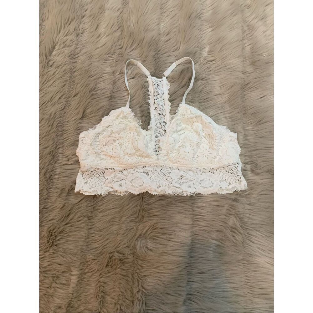 Aerie White Lace Bralette Large